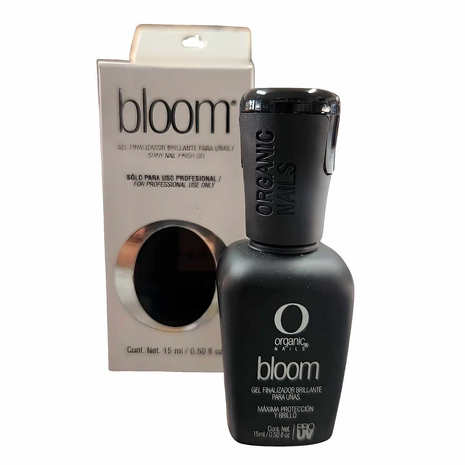 Organic Nails Bloom Finish Blooming Gel Nail Polish, 15ml Glossy Shine UV Gel - Long-Lasting Manicure with LED-UV Curing - Black, Nail Art, Cosmetic