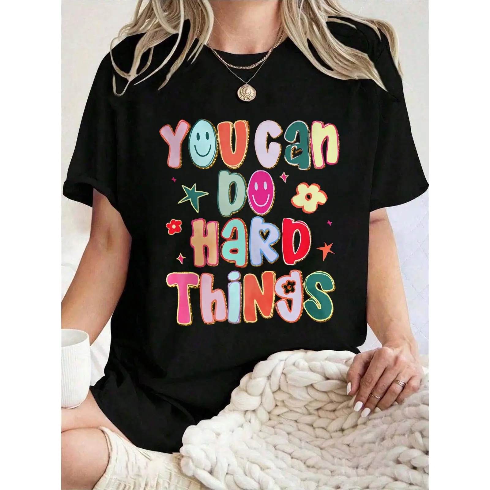 Women's You Can Do Hard Things Teacher Shirt, School Counselor Shirt for Women and Men, Special Education Teacher Shirt, SPED Teacher Shirt Gift,Comfortable & Breathable Material,Size S-5XL