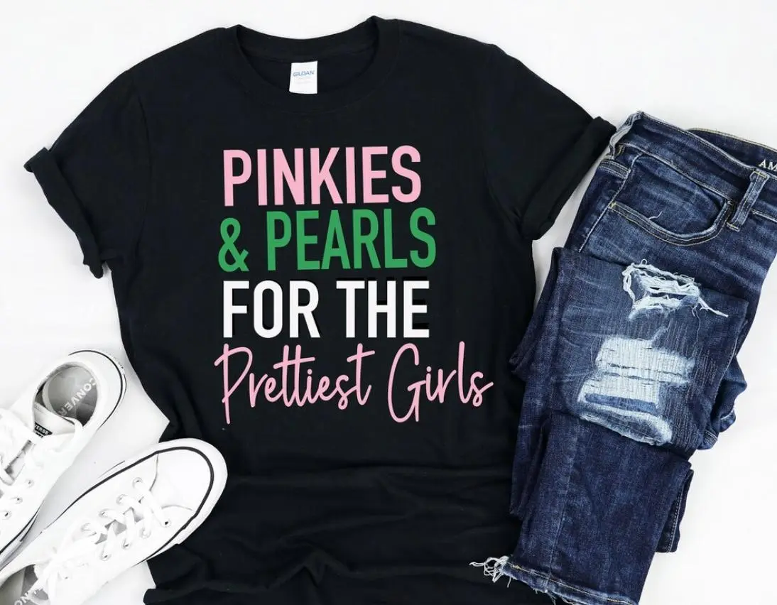 Pinkies and Pearls AKA T-Shirt, Alpha Kappa Alpha 1908 Shirt, J15 Sorority Graphic Tee, Ivies Apparel