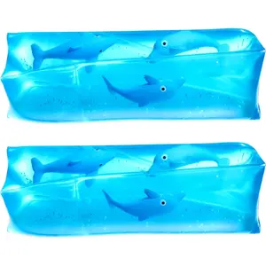 Bedwina Dolphin Water Wiggler Toy - (Pack of 2) 4.75-Inch Water Snake Sensory Fidget Toys & Slippery Water Tube for Birthday Party Favor or Game Prizes for Kids