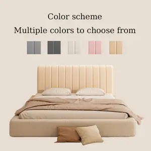 Comfortable Durable Bed Headboard Cover, Easy Install Full Wrap Design, Stretchy Elastic Material, Multiple Colors Available, Tufted Headboard