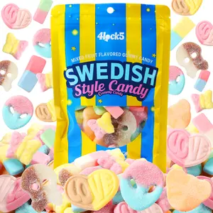Swedish Style Gummy Candy Mix 1/2 lb – Assorted Flavor Gummy Candy, Skull Heart Butterfly Alien Shapes, Sweet & Sour Candy Snack Gift