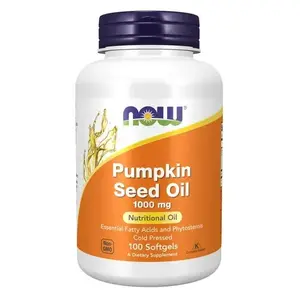 NOW Pumpkin Seed Oil 1000 mg 100 Softgels pumpkin seed softgels pumpkin seed oil pumpkin seed oil 1000mg High Potency Supplement