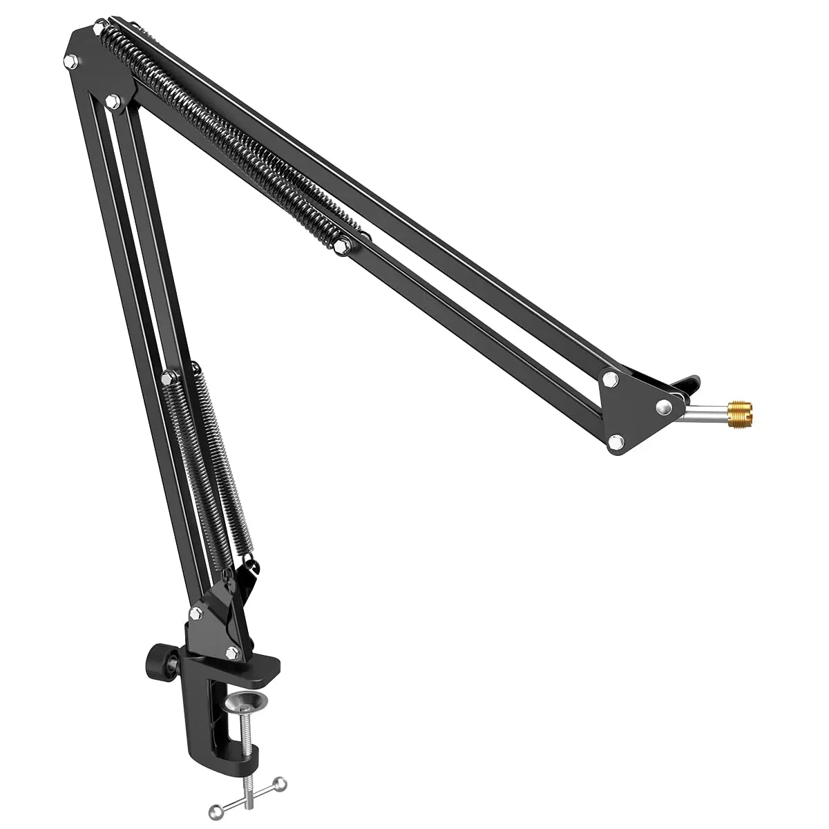 fifine CS1 Microphone Arm Stand, FIFINE Suspension Boom Scissor Mic Stand with Heavy Duty Clamp, 3/8" to 5/8" Adapter, for Voice-over, Gaming, Recording, Studio, Home Office