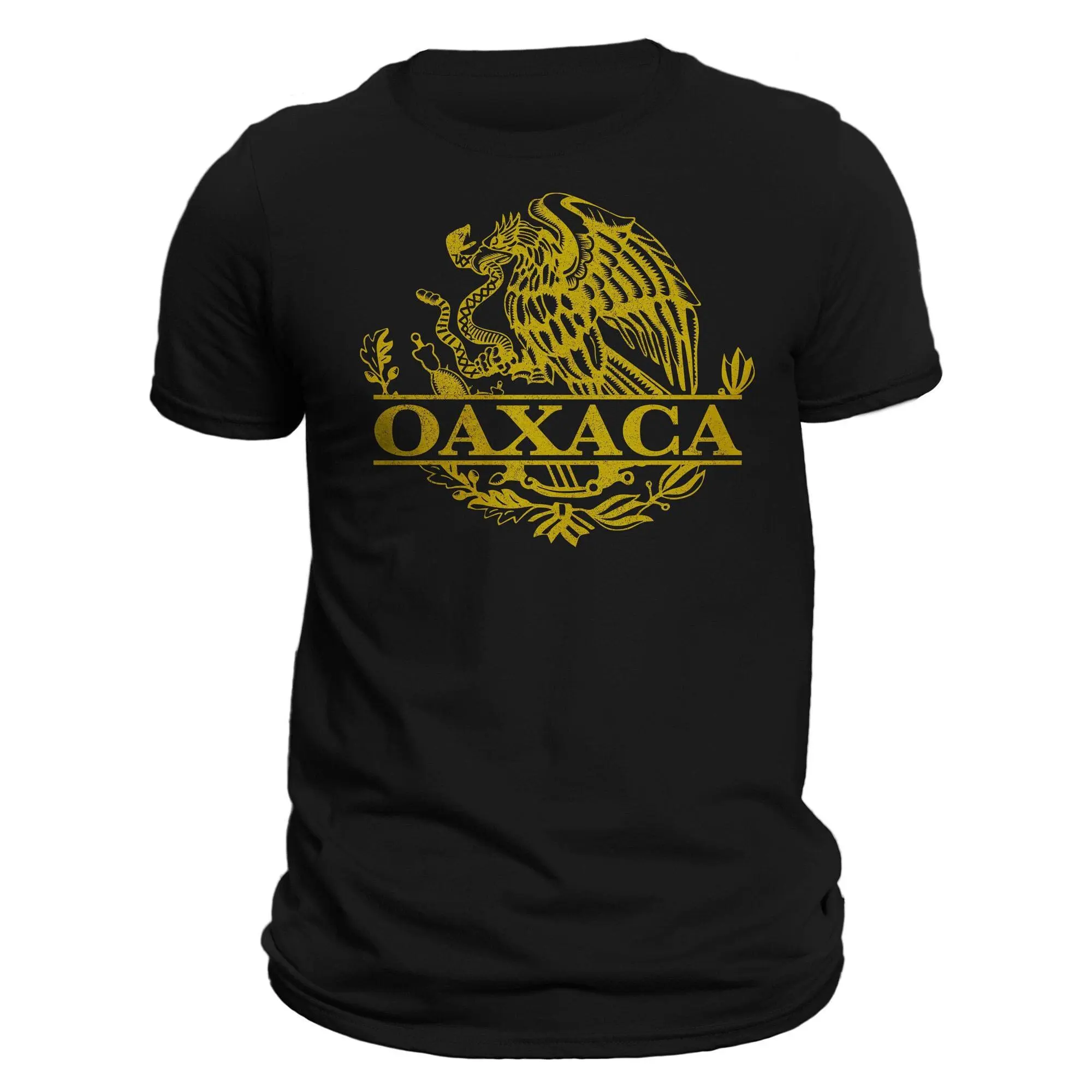 180g[100%cotton][Graphic T-shirt] [100% Cotton]Oaxaca Mexico Eagle Emblem Graphic T-Shirt, Vintage Mexican Style Tee, Casual Soft Cotton Unisex Streetwear Top, Cultural Heritage Outfit, Lightweight Breathable Short Sleeve Shirt for Everyday Wear