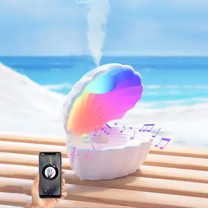 Sweet Furniture Smart 5-in-1 Humidifier with Aromatherapy Diffuser and Music Speaker, 7-Color LED Ultrasonic Atomizer Cool Mist, Suitable for Bedroom and Home Office, Humidifier Disinfectant, Aromatherapy Essential Oil Diffuser, Jellyfish Humidifier