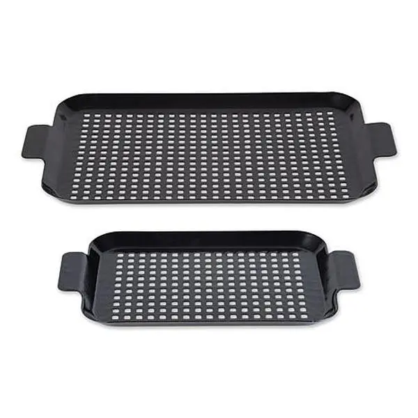 RSVP Porcelain Coated Grill Toppers - Set of 2