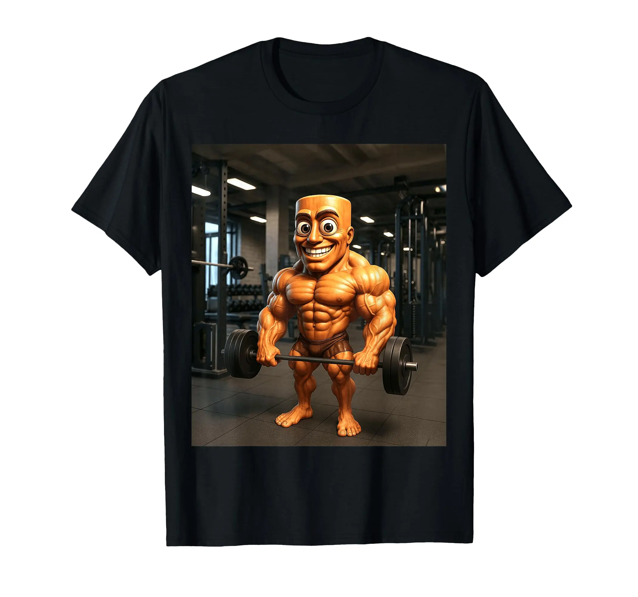 Tung Tung Tung Sahur Gym Funny Meme Bodybuilding Workout T-Shirt