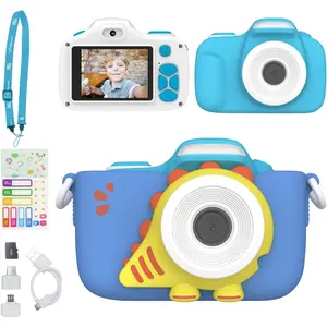 Camera 3 -  Digital Camera, Video Camera for , 16MP, 1080HD Video, MicroSD Card, with Selfie & Macro Lens, LED Flash,  Lanyard, for  3-12 (Blue)
