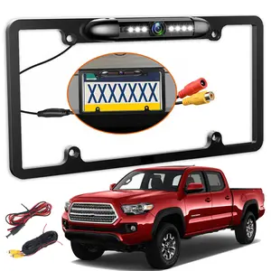 License Plate Backup Camera, Night Vision Rear View Camera with 8 LEDs, Wide Angle Reverse Rear Camera for 12-24V Car, Car Accessories Automotive Vehicle,Car Number Plate Frame Set for Alpine ILXW650 ILX-W650,MVH-300EX 210EX 200EX