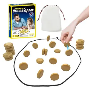 Chess Game Magnetic  - The Game of Magnetic Attraction Strategy for Kids & Adults Handmade Wooden Pieces Party Board Game with Storage Bag