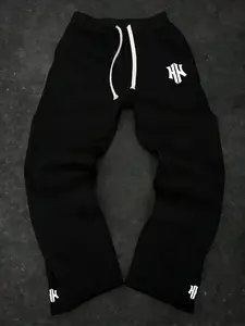 Men's Wide Leg Sweatpants Y2K Retro Sport Style, Comfortable Fabric, Unique Letter Print, Elastic Drawstring Waist, Loose Fit, Ideal for Skateboarding, Streetwear, Daily Wear