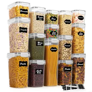 Airtight Food Storage Container with Lid, Plastic Kitchen Storage Container for Pantry Organization and Storage, Cereal, Flour and Sugar Container