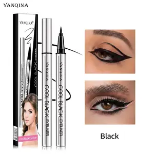YANQINA Cool Black Eyeliner - Long-Lasting, Lightweight, Waterproof, 24-Hour Smooth Application, Ultra-Creamy Silky Texture, Black