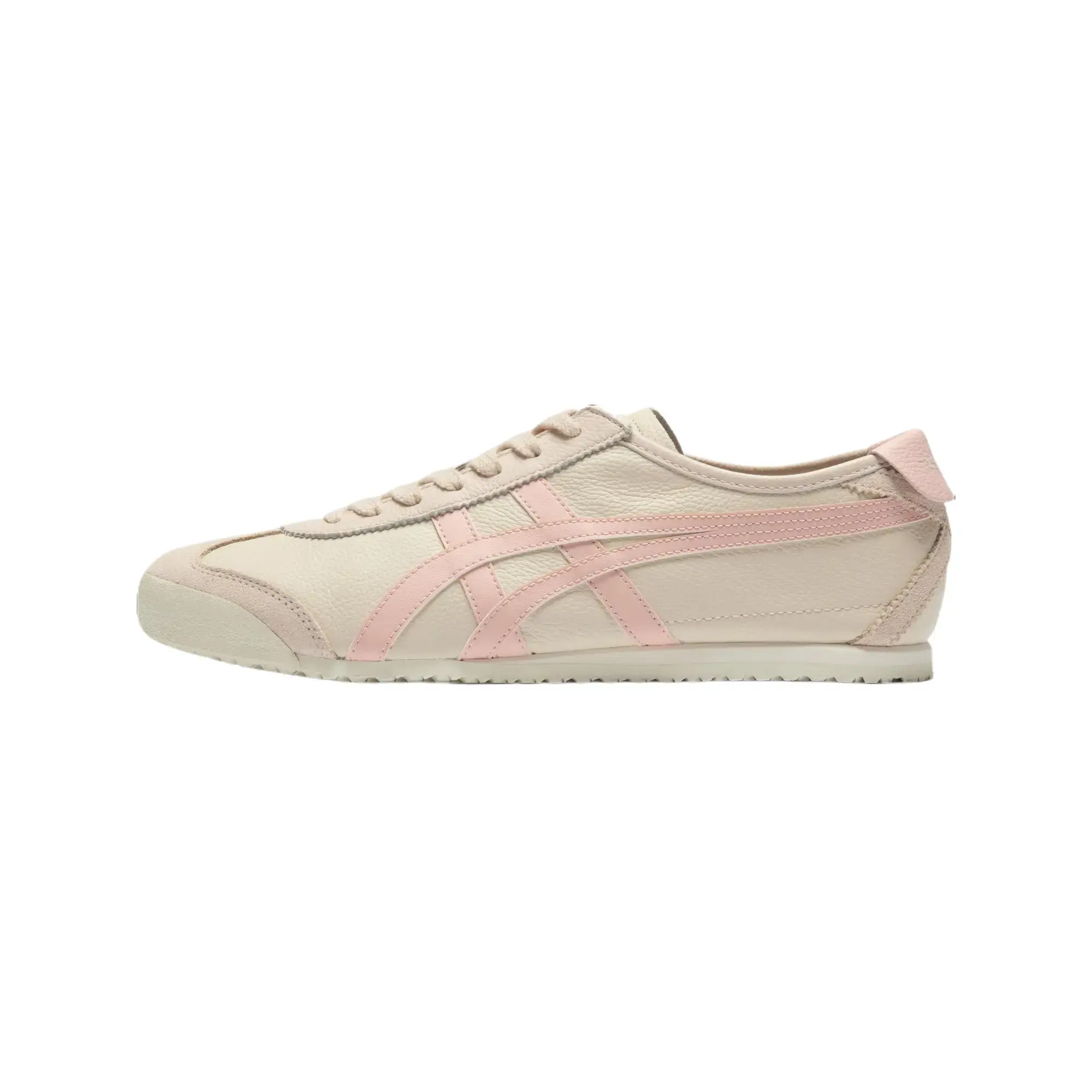 Onitsuka Tiger Mexico 66 'Oatmeal Ginger Peach' Men’s Round Toe Lace-Up Sneaker, All-Season Sports Footwear with Flexible Upper, Cushioned Insole, Grippy Rubber Outsole, Casual Trainer