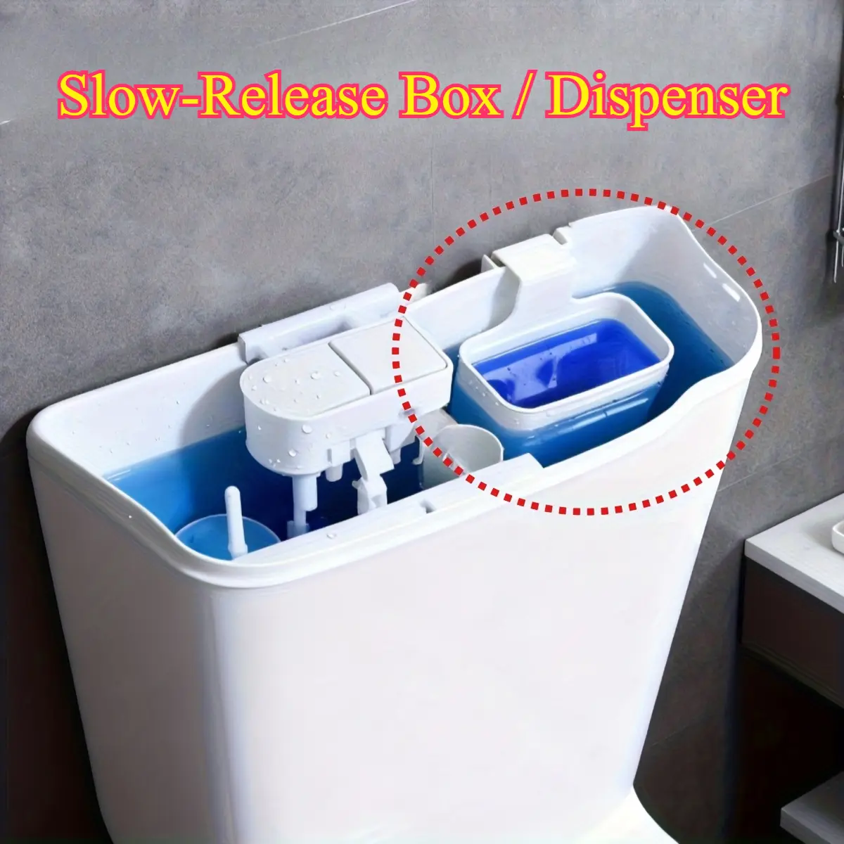 2pcs Modern Plastic Toilet Soap Dispenser Water Tank Replacement Parts Set - No Electricity Needed, Refillable, Extends Cleaning Time, Hygienic for Bathroom & Commercial Use