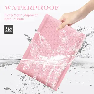 Pink Bubble Mailers 6.5x8.5 Inch – 25/50 Pack Padded Shipping Envelopes, Waterproof Poly Mailing Bags