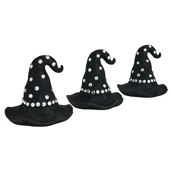 August & Leo Glitter Jeweled Witch Hats Set of 3