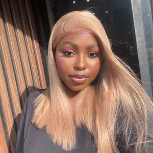 Arabella Hair 250% Density Ash Honey Blonde Thick Silky Straight Human Wig Minimalist 6*5 Gluless Grab Go Beginner Friendly Pre-Everything Lace Closure Wig