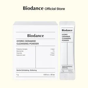 [Biodance Official] Hydro Ceramide Cleansing PowderㅣGentle Exfoliating Daily Facial Cleanser with Hyaluronic Acids & Ceramides, Enzyme Powder | 0.03 oz x 30ea