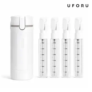 UFORU  4-in-1 Leak-Resistant Travel Bottles, 30ml Refillable Pump Dispenser Set with Foldable Pump Head, Portable Toiletry Containers for Shampoo, Lotion, Body Wash#SummerWins#dealsforyou