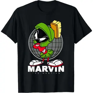 Men's Graphic Top Short Sleeve Marvin The Martian Crossed Arms T-Shirt