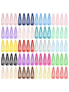 50pcs Oil Water Drop Hair Clips, Colorful Hair Barrettes for Women, Snap Hair Accessories for Thin and Fine Hair, Non-Slip Metal Barrettes