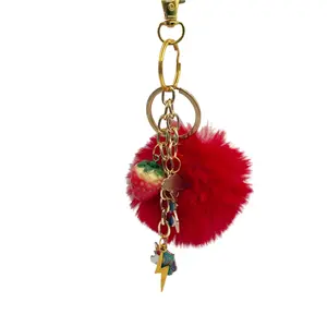 Plush Pop Chic Thumb drive Puff chain Pom pom pal faux fur