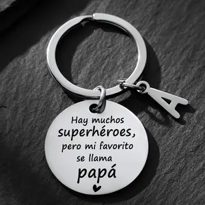 Stainless Steel Superheroe Papa Keychain For Men Romantic Gift For Dad Fathers Day Gift