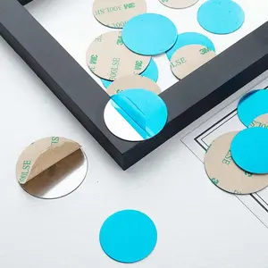 Universal Metal Plate with Adhesive for Magnetic Car Phone Holders, Wall, Magnets. Round Disk Iron Sheets,Silver(20 Pack)