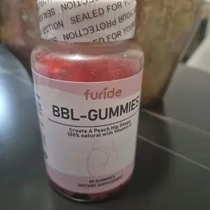 Furide BBL Gummies – Peach Hip Shape Support Gummies with Vitamin E – 60 Count.