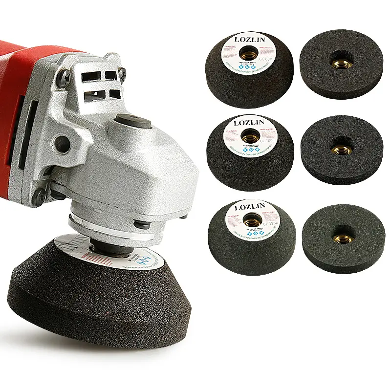 LOZLIN 3PCS Diamond Grinding Wheels - Abrasive Discs, Rotary Grinding Discs - Angle Grinder Accessories for Marble, Granite, Tile Trimming, Chamfering