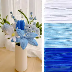 300pcs twist stick bouquet color set combination pack for DIY creative crafts, super dense material, can be used as a bouquet gift, Artificial