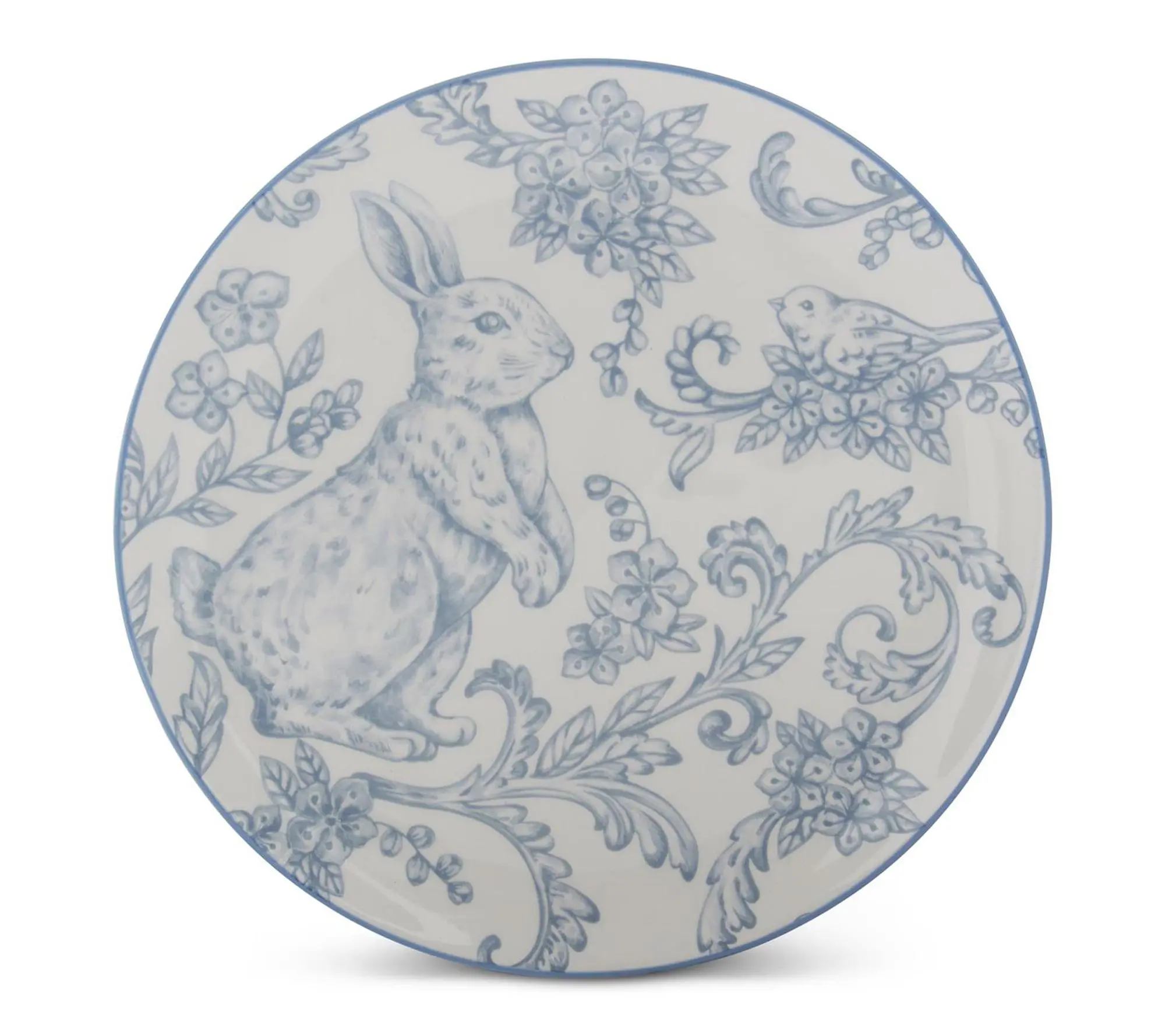 RC Home Decor-8" Blue & White Easter Bunny Decorative Plate RC Home Decor-8" Blue & White Easter Bunny Decorative Plate