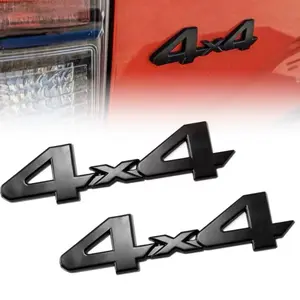 1Pack Metal Car 4x4 Emblem 3D Chrome Badge Decal Sticker Compatible with 4RUNNER Tundra Tacoma Rear Tailgate Tail Gate Door Truck SUV Pickup Matt Black)