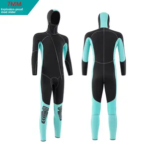 Adult hooded diving suit, warm winter swimming suit, waterproof surfing suit, floatation diving suit for snorkeling, one-piece diving suit Wetsuit Training