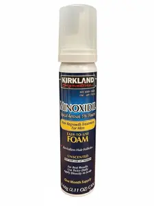 Kirkland Men’s 5% Minoxidil Foam – Extra Strength Hair Regrowth, 1 Month Supply