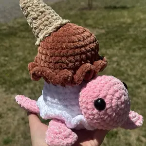 Crochet ice cream turtle