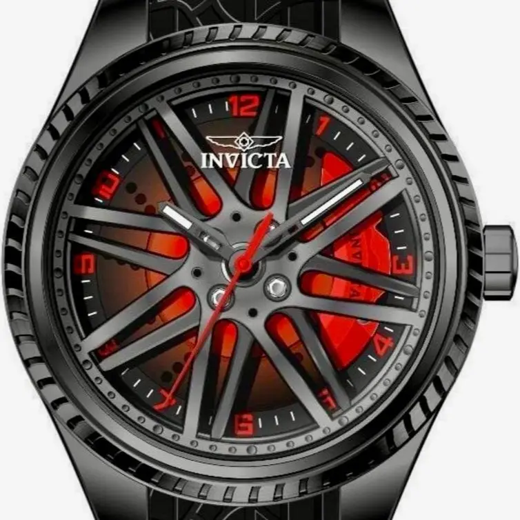 Invicta Racing Men - 46mm - Stainless Steel Black (Black+Red+Gradient Dial) - Model : 50754