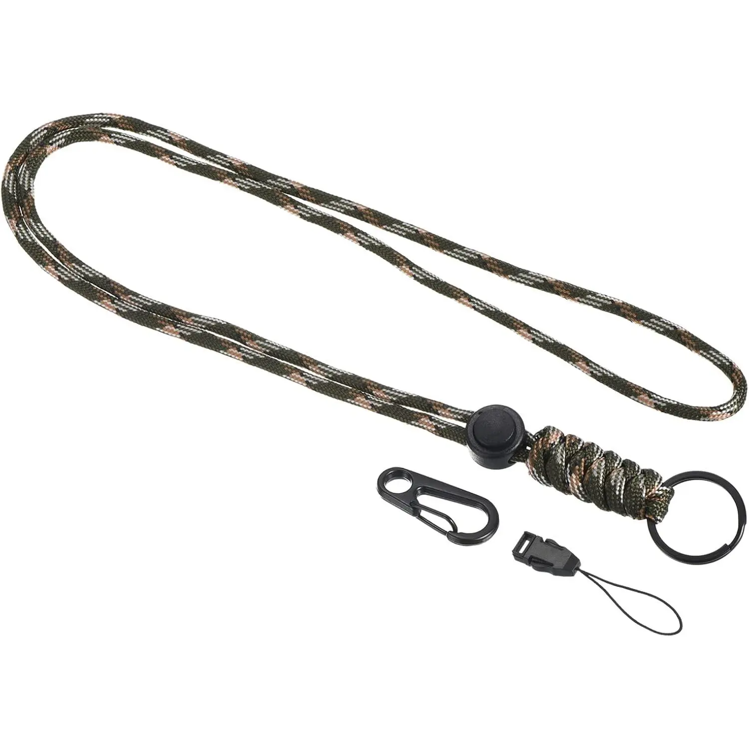 Badge Lanyard Necklace  Cord Metal Clasp Hook Ring Strap for  Whistle ID Card Badge Holder