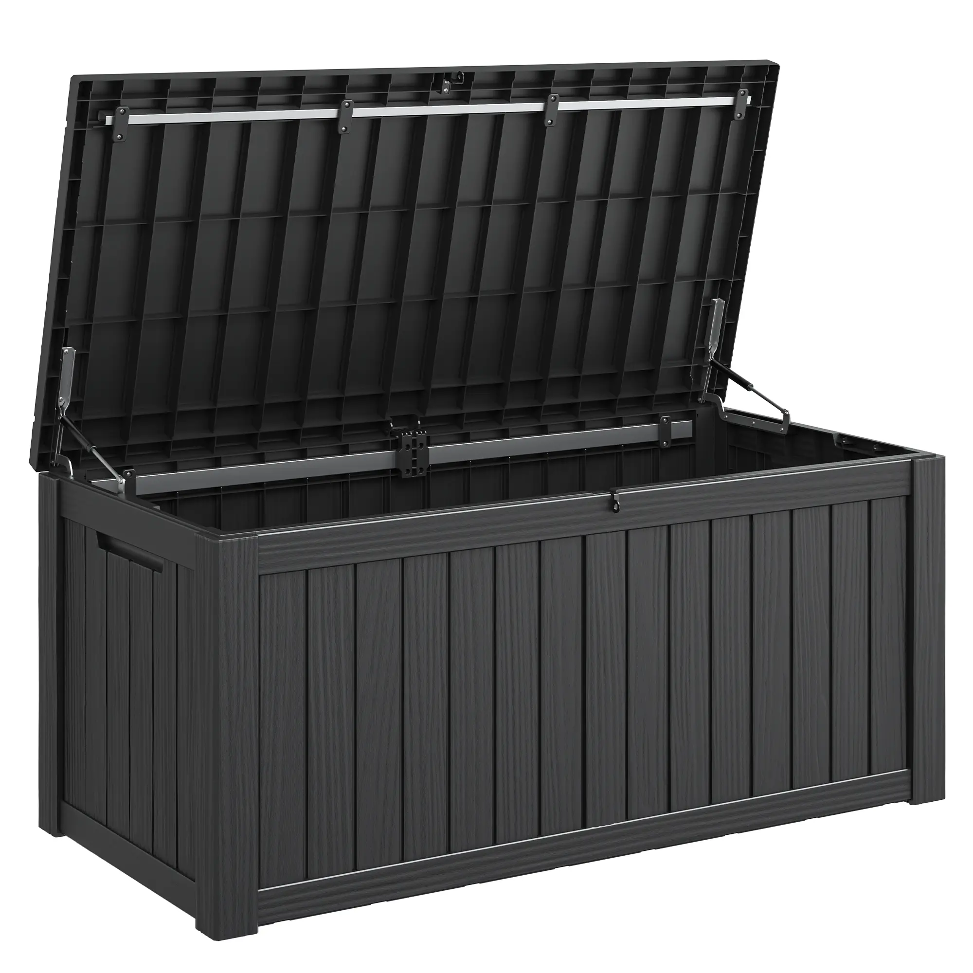 120 Gallon Large Outdoor Deck Box | Waterproof Resin Storage for Garden, Patio, Poolside – Lockable & Easy to Assemble,Summervibes