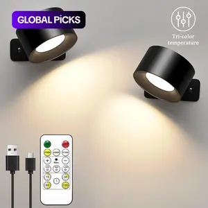 Magnetic RGB Wall Lights, Rechargeable Wall Sconces, LED Wall Lamp with USB Port, Rechargeable Battery-Powered Light with Adjustable Brightness, Dimmable, Multifunctional Ambient Lights, Home Decor Lighting Fixture and Modern Mood Lighting