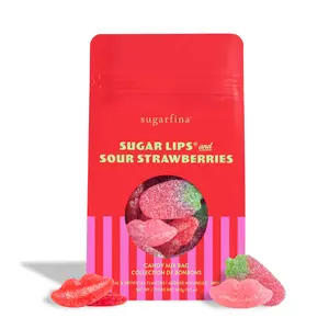 Sugarfina Sugar Lips and Sour Strawberries Candy Mix Bag | Gummies | Sugar Lips, Sour Strawberries
