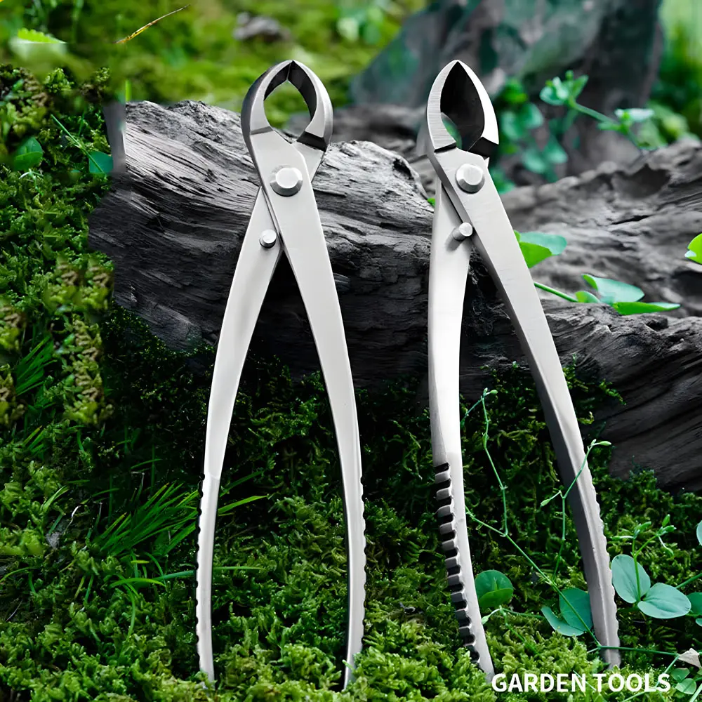 Stainless Steel Bonsai Pruning Shears, Round/curved Mouth Branch Trimmers, Professional Gardening Hand Tools for Bonsai Shaping & Maintenance