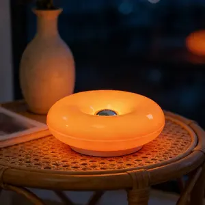 Donut Shape LED Wall Light, Touch Bedroom Nightlight, Living Room Corridor Study Atmosphere Desk Lamp, Modern Decorative Lighting