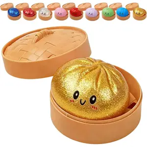 Glitter Dumpling Glitter Dumpling Squishy with Box Dumplings Sensory Squeeze Toy for Stress Relief