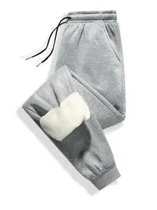 Men's Classic Solid Color Casual Relaxed Fit Fleece Pants, Comfortable and Stylish Design, Perfect for Daily Wear, Durable Fabric, Multifunctional Style