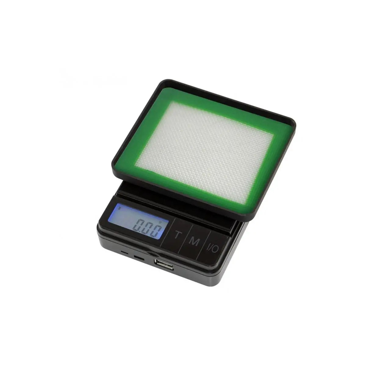 American Weigh Scales Digital Kitchen Scale - 1kg/1000g Capacity, 0.1g Precision, Soft Rubber Coated, with USB Charger, Includes Silicone Mat for Kitchen Utensils & Gadgets