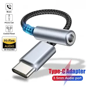HiFi USB Type C To Jack Earphone Adapter USB-C Audio Cable Converter For Series