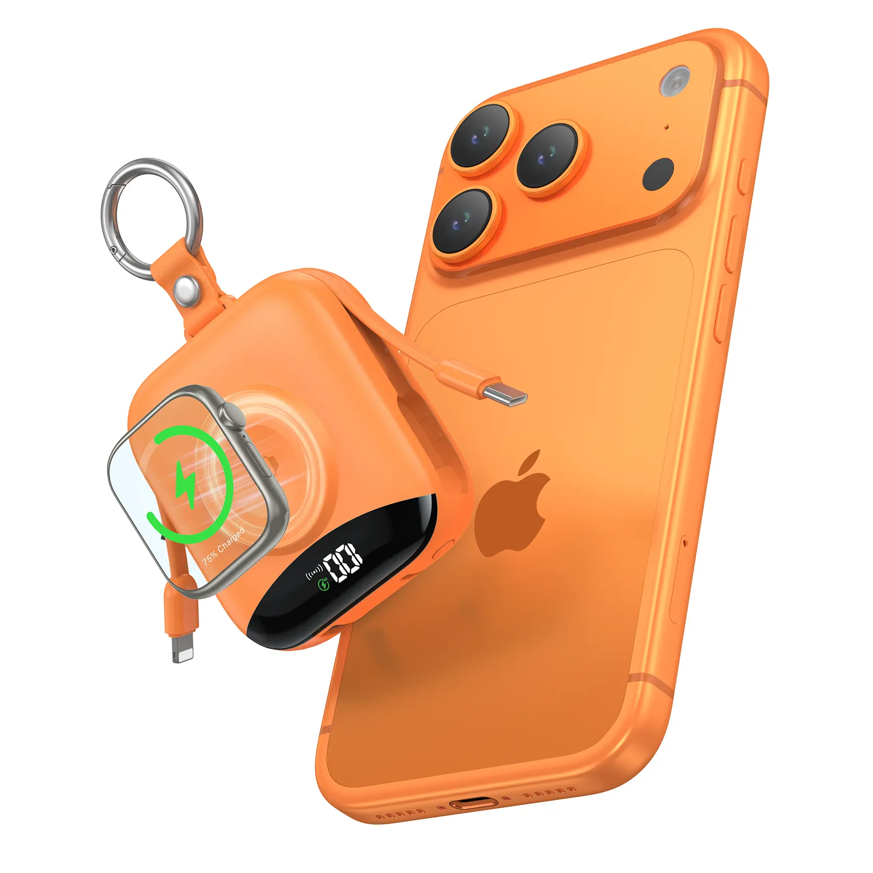 Portable for Apple Watch Charger Power Bank 10,000mAh, Wireless Magnetic Travel Charger with Built-in Cable & Keychain, Fast Charging Mini Power Bank for iWatch Series Ultra/10/9/8/7/6/SE/5/4/3/2gadget  s  for  girls summerwins